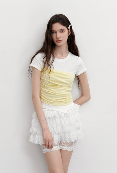 Fake Two-piece Short-sleeved T-shirt AYF0099