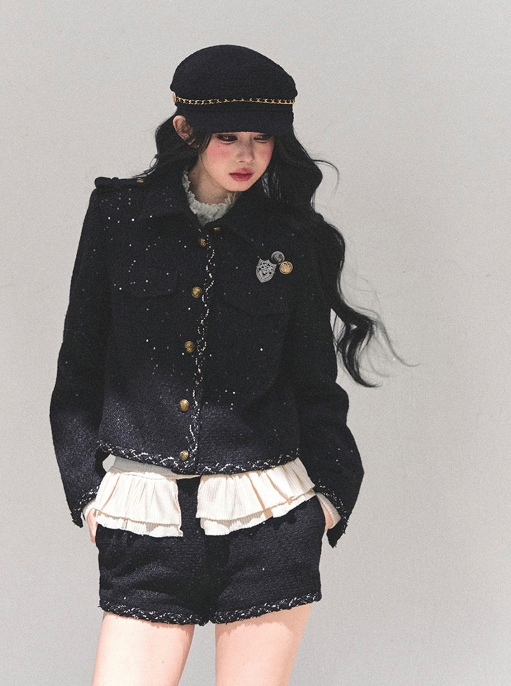 Luxurious Style Suit Jacket/Top/Shorts DIA0676