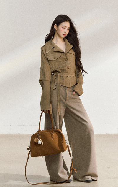 American Retro Suede Short Jacket SHI0224