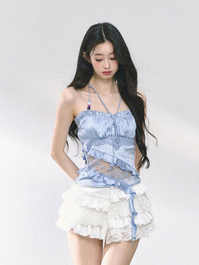 Lace Halter Neck Top DIA0461
