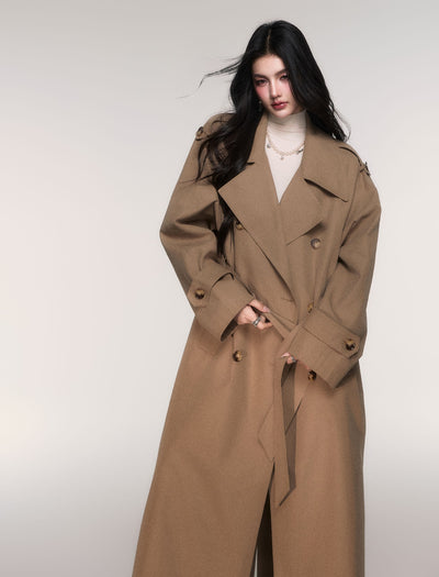 Classic Oversized Double-Breasted Trench Coat LUL0205