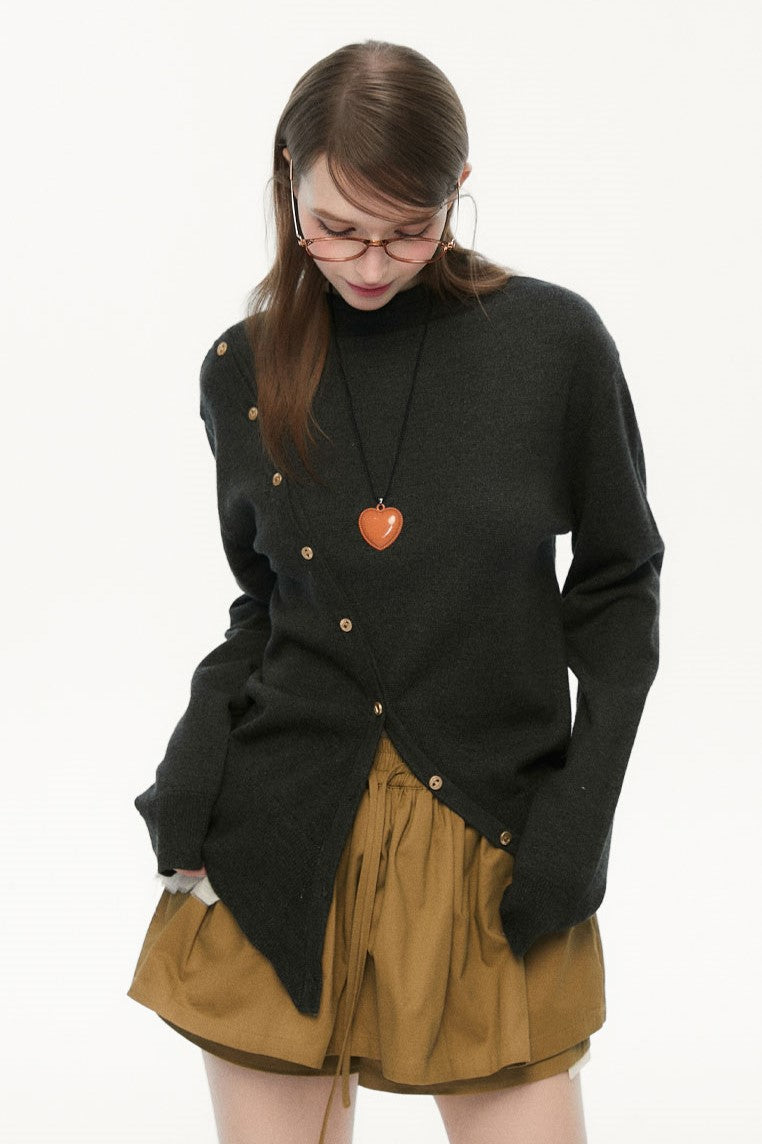 Patchwork Irregular Long-sleeved Sweater SPE0071