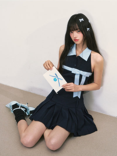 High-grade Sleeveless Bow Dress WEE0002