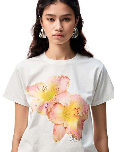 Print Loose Short-Sleeve T-Shirt JIN0003