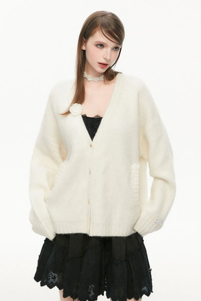 Flowering V-Neck Knit Cardigan SPE0077