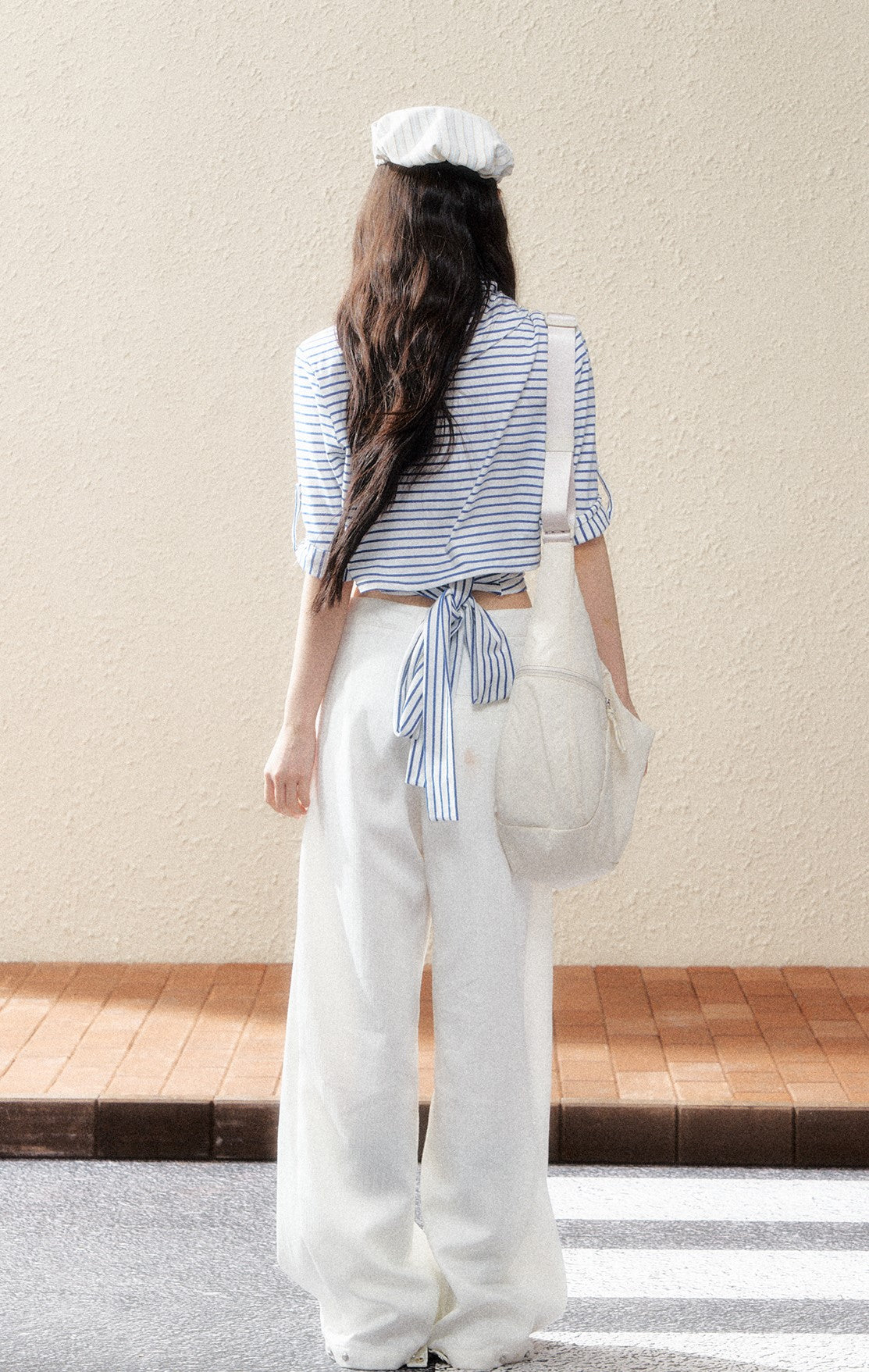 Striped Mid-sleeve T-shirt SHI0183