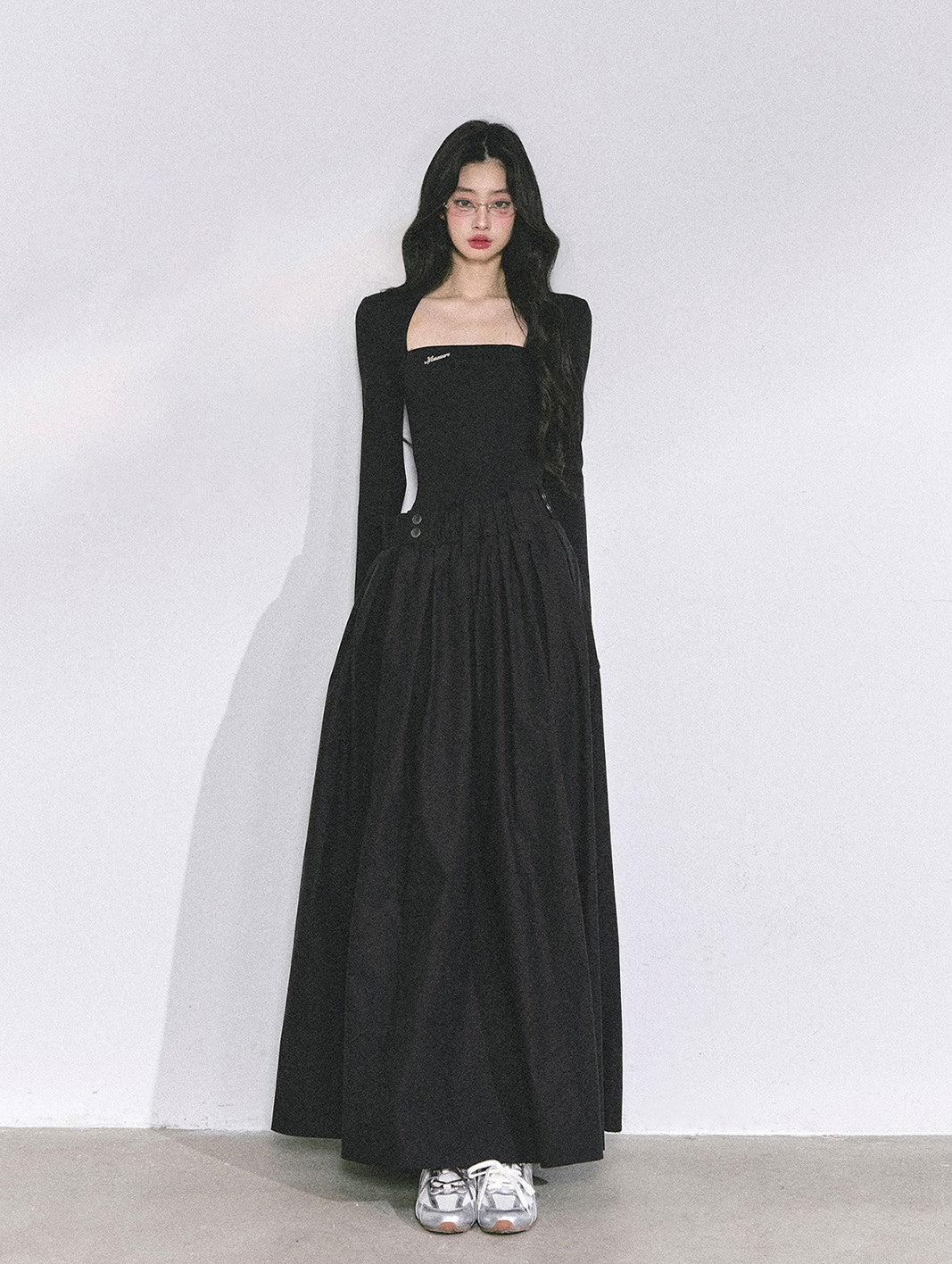 Hepburn Style Long-sleeved Dress DIA0559