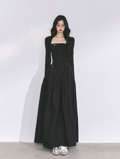 Hepburn Style Long-sleeved Dress DIA0559