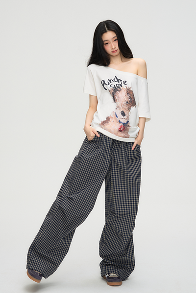 American Retro Plaid Pants PUN0066