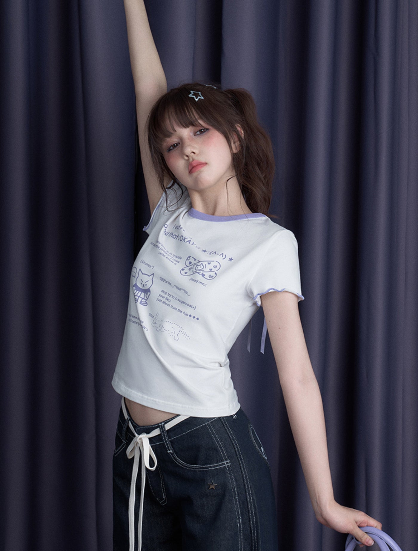 Printed Bow Tie T-shirt SAG0275