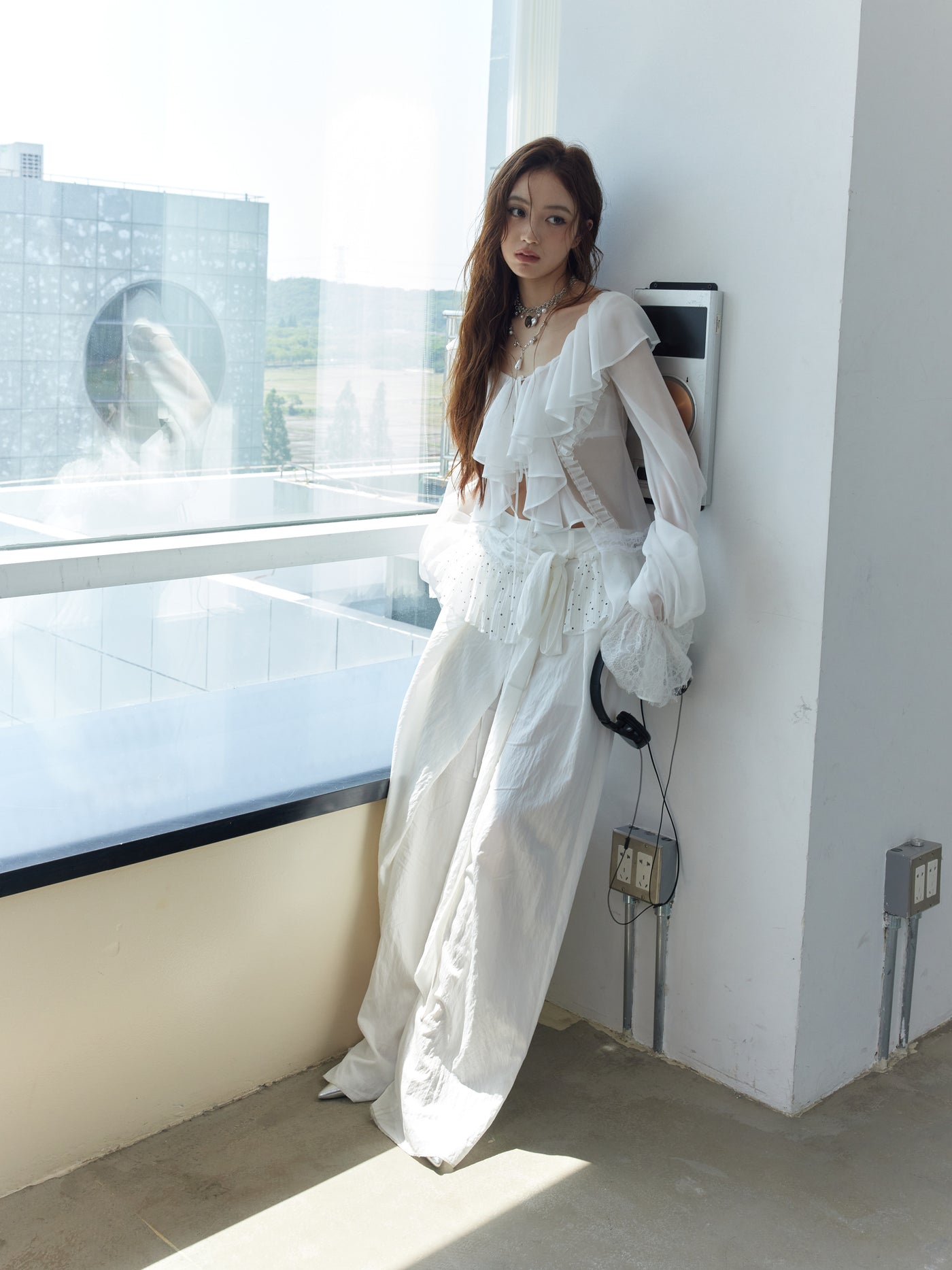 Romantic Fairy Ruffled White Shirt JNY0240