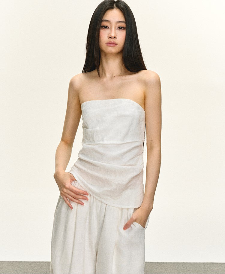 White Tube Top/Wrapped Pants ANA0067