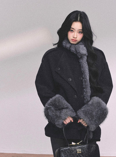 French Luxury Suit Fur Coat DIA0647