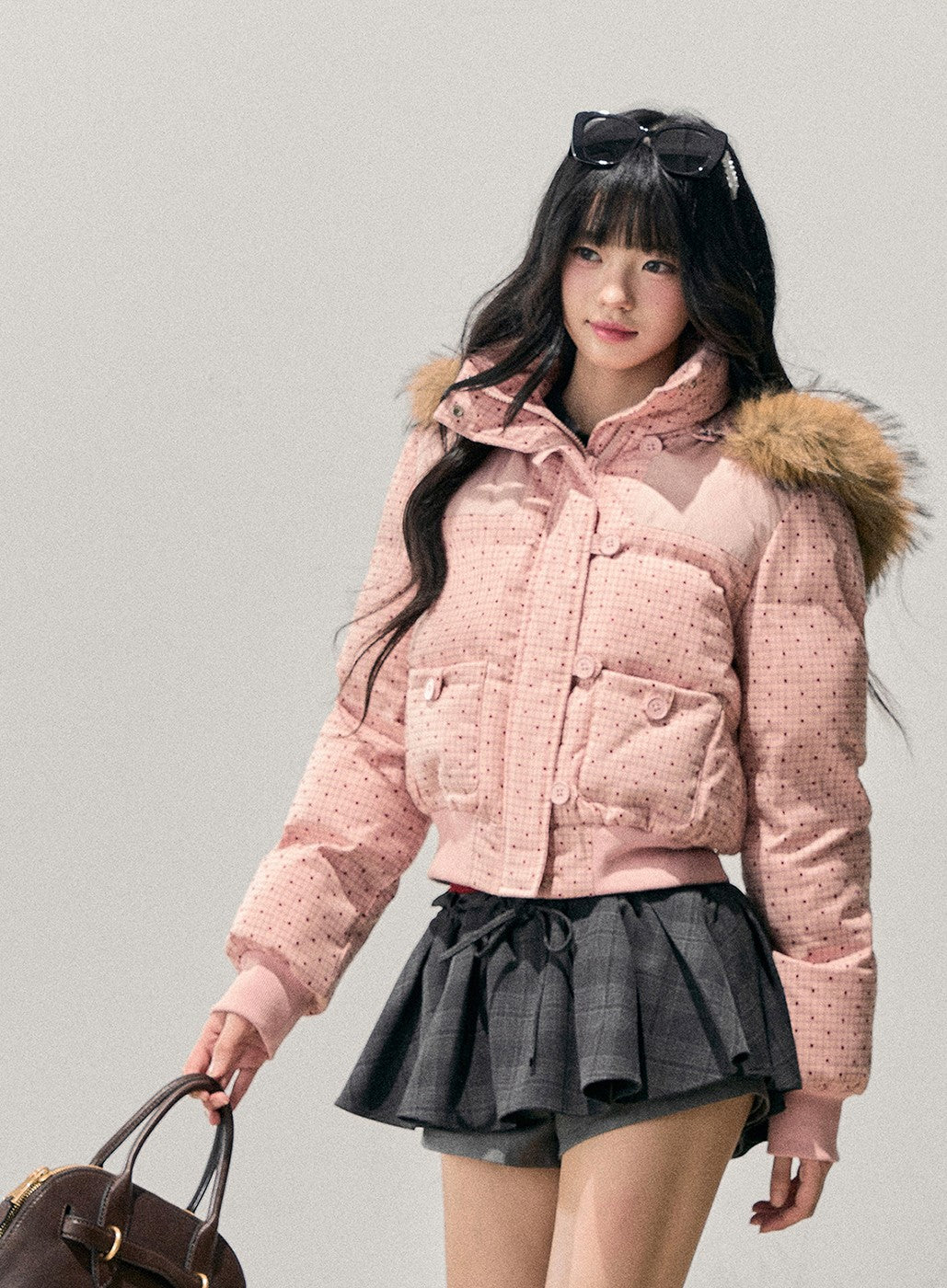 Polka Dot Hooded Warm Cotton Jacket DIA0712