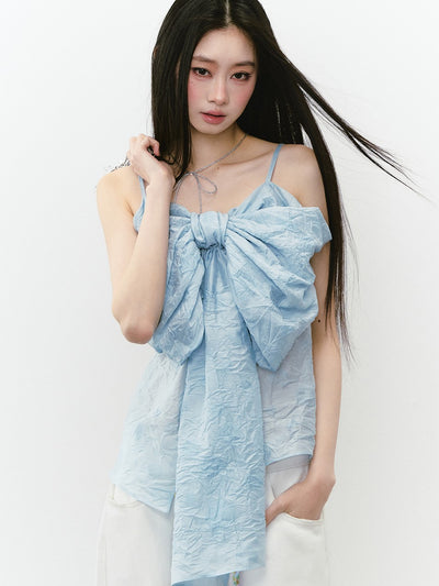 Bow Pleated Thin Camisole VIA0265