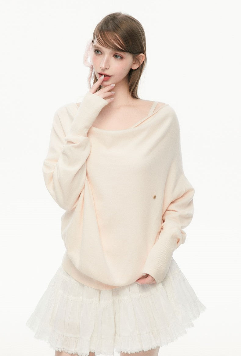 Lazy Collar Long-sleeved Sweater SPE0072