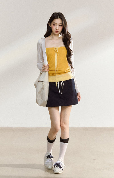 Three-color Bow Tube Top SHI0201