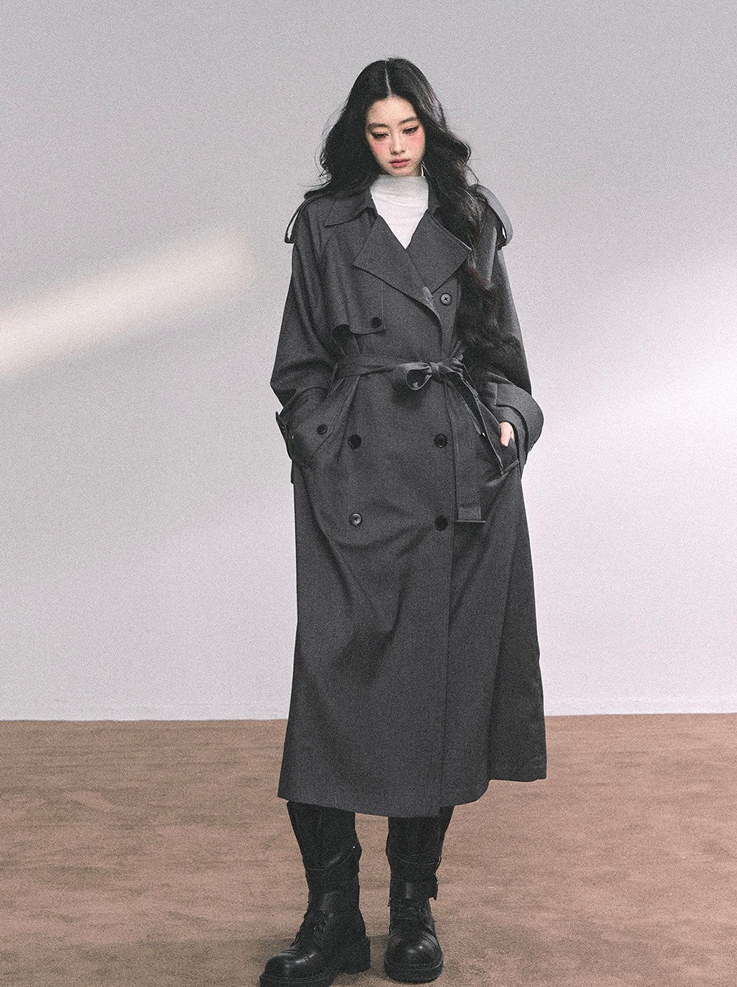 Hepburn Style Suit Mid-length Coat DIA0649