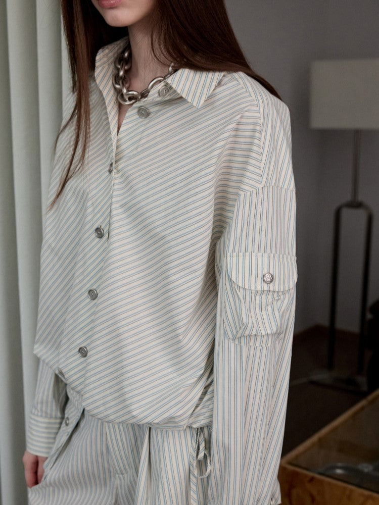 Striped Loose Shirt/Underwear JIN0038
