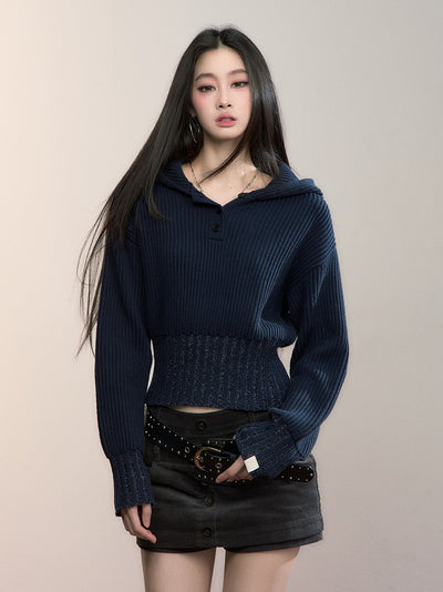 Hooded Pullover Striped Sweater VIA0358