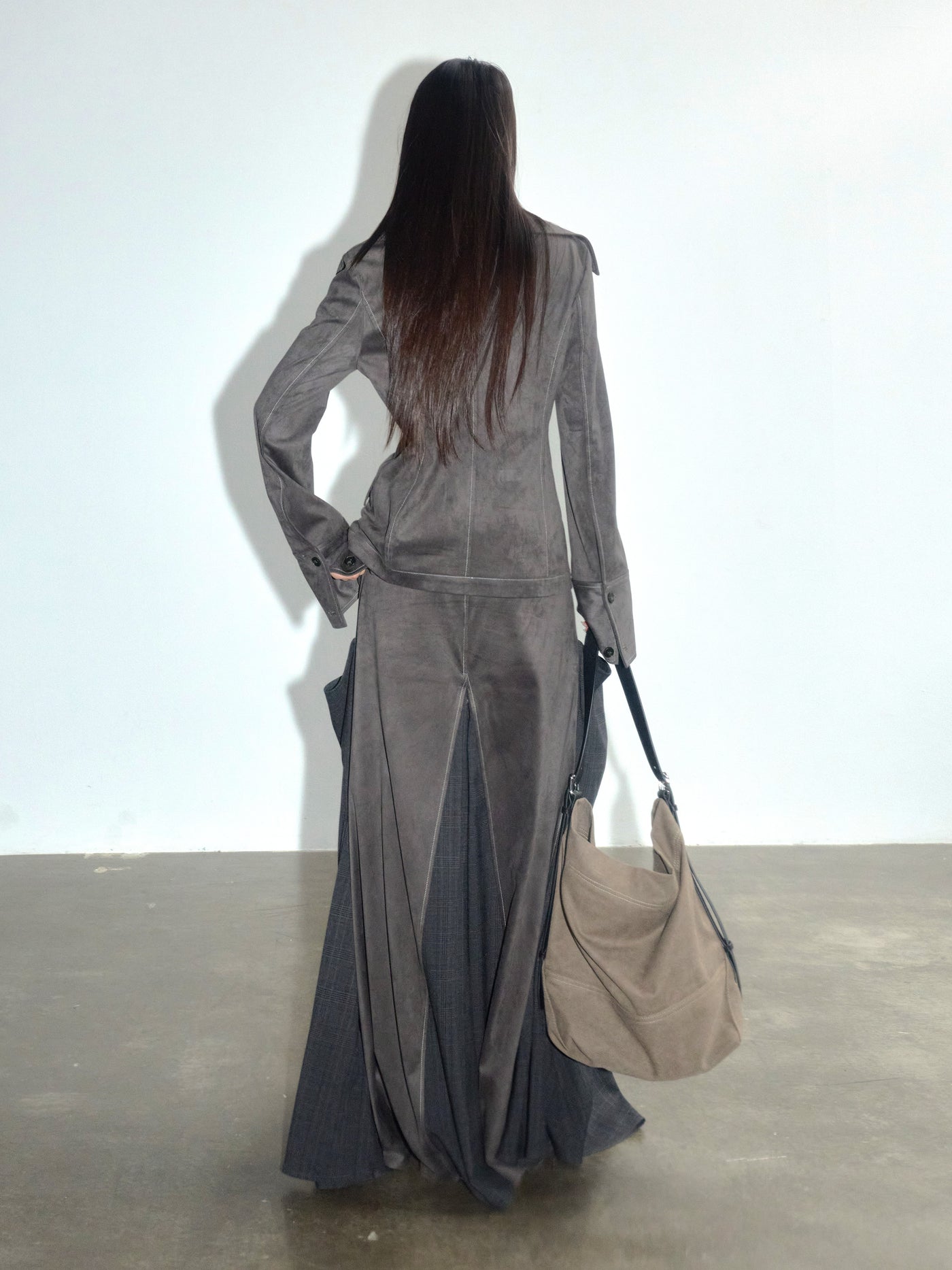 Large Pockets Hem Long Skirt JNY0281