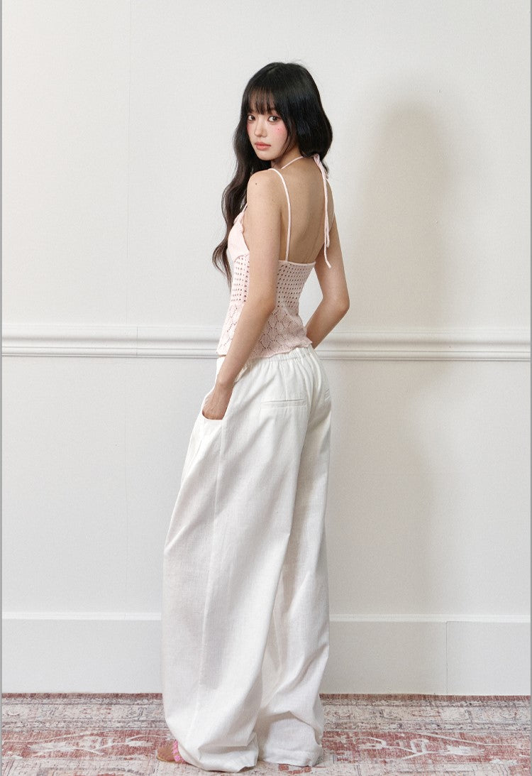Drape Casual Wide-leg Pants AGM0173