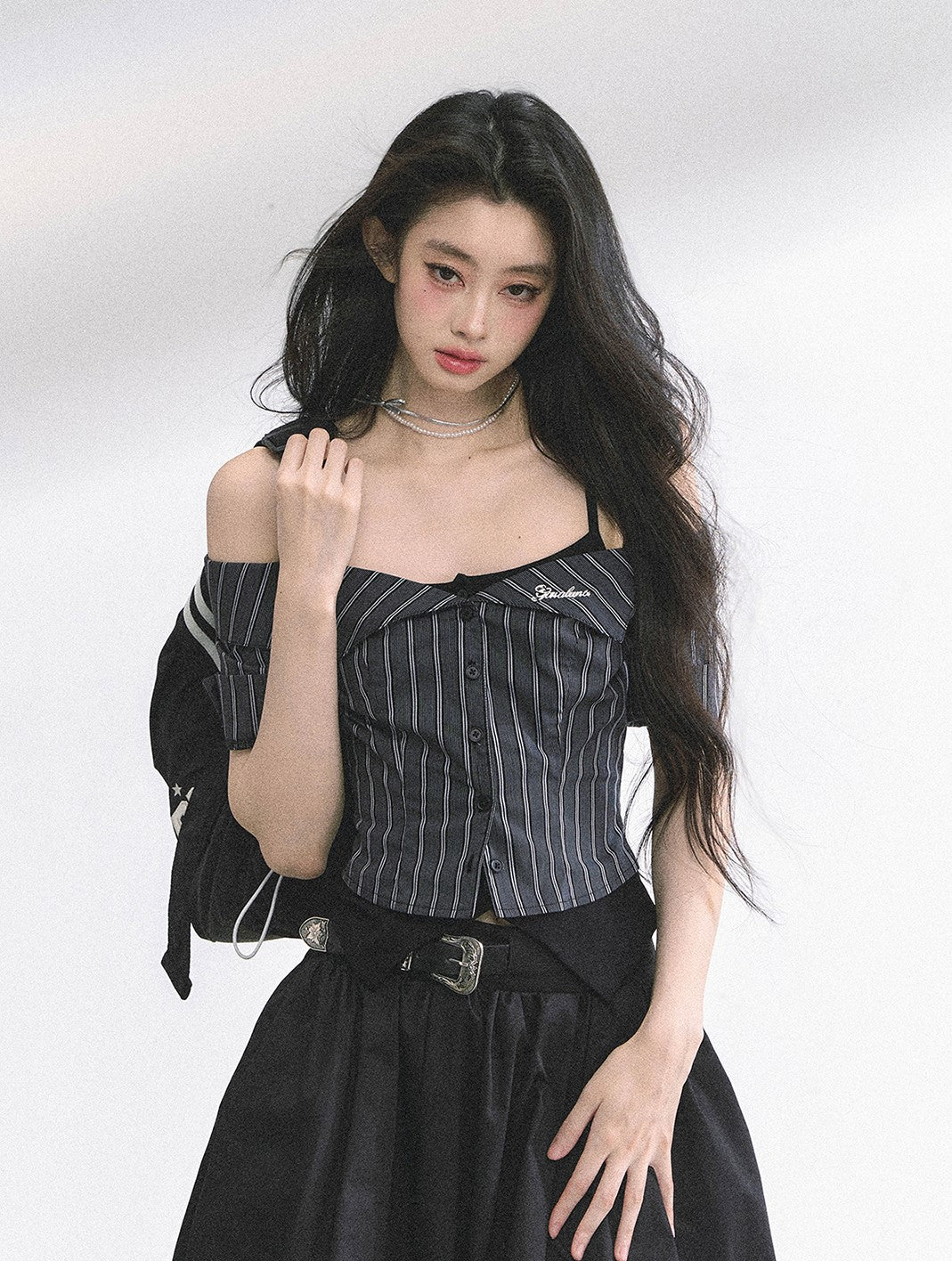 Fake Two-piece Striped Shirt DIA0531