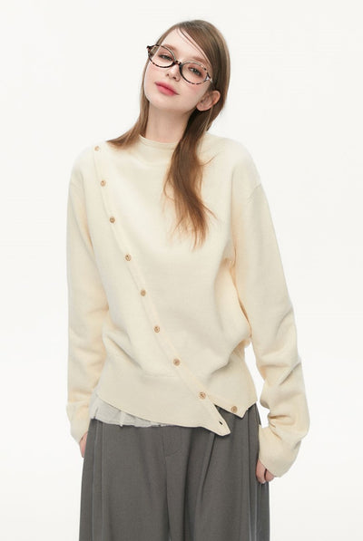 Patchwork Irregular Long-sleeved Sweater SPE0071