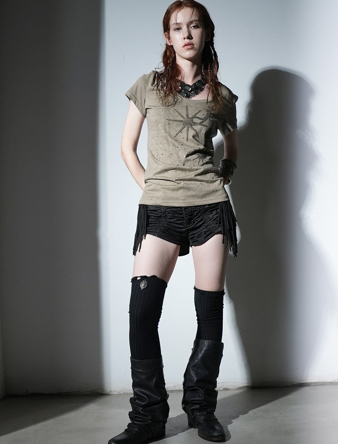 Western Print Diamond T-shirt DOU0118