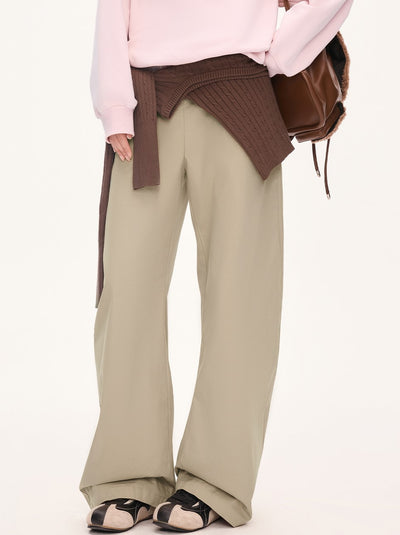 Double-Layer Trim Curved Pants WEE0070