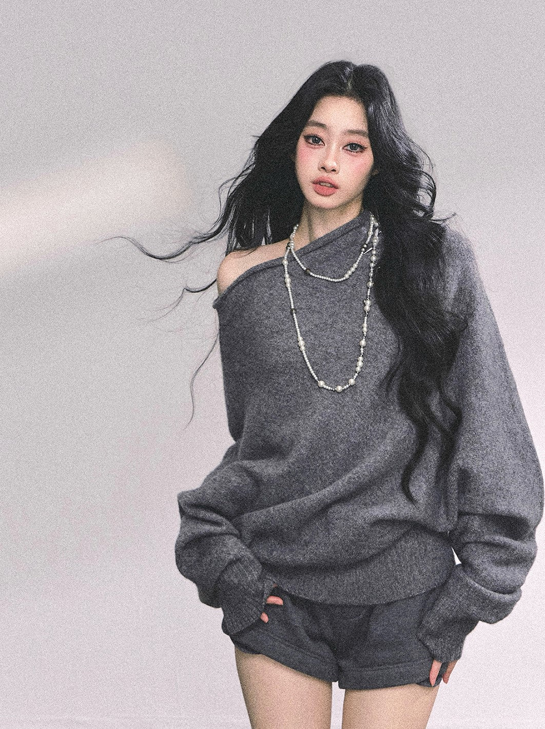 Lazy Style Off-shoulder Sweater DIA0631