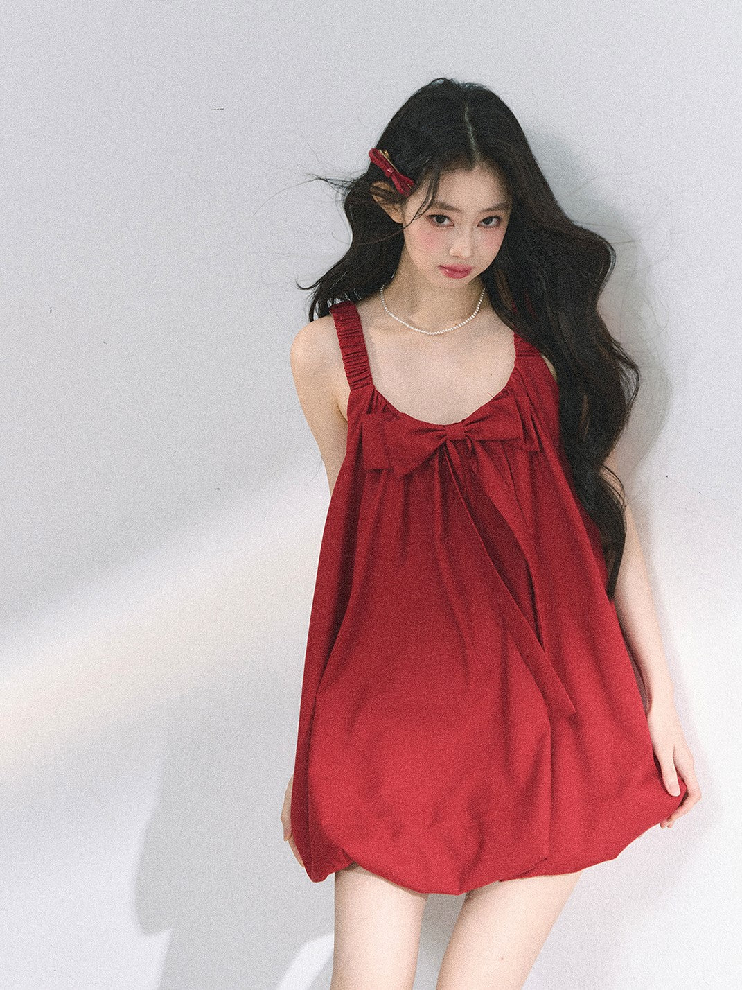 Babydoll Bow Short Dress DIA0464