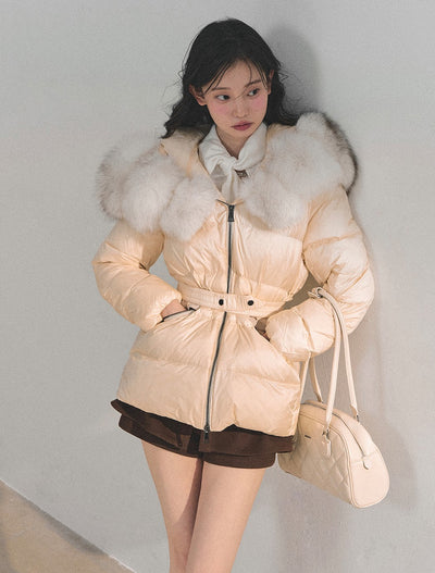 Fur Thickened Warm Down Jacket DIA0701