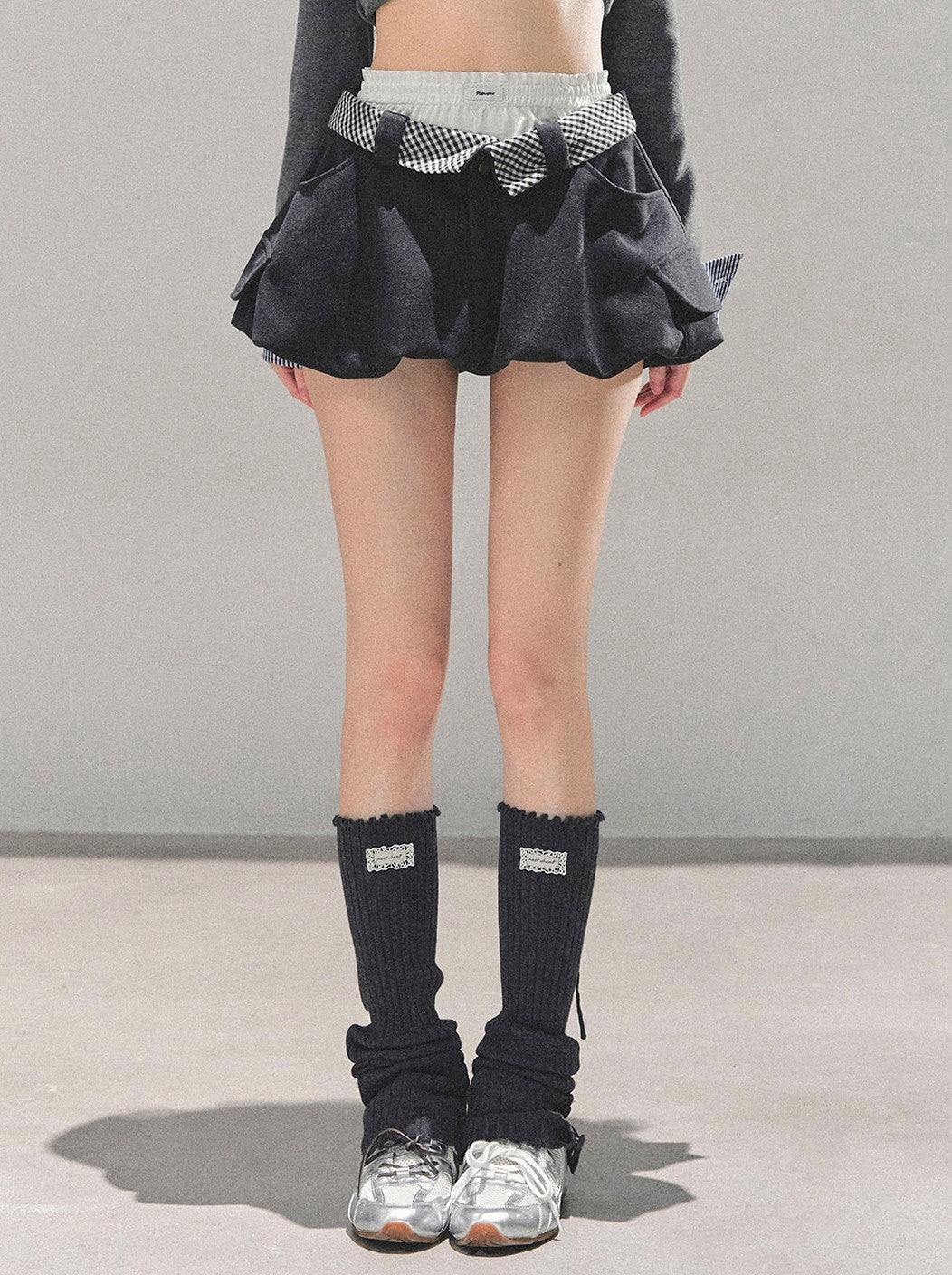 Plaid A-line Tulip Skirt DIA0691