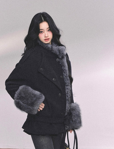 French Luxury Suit Fur Coat DIA0647