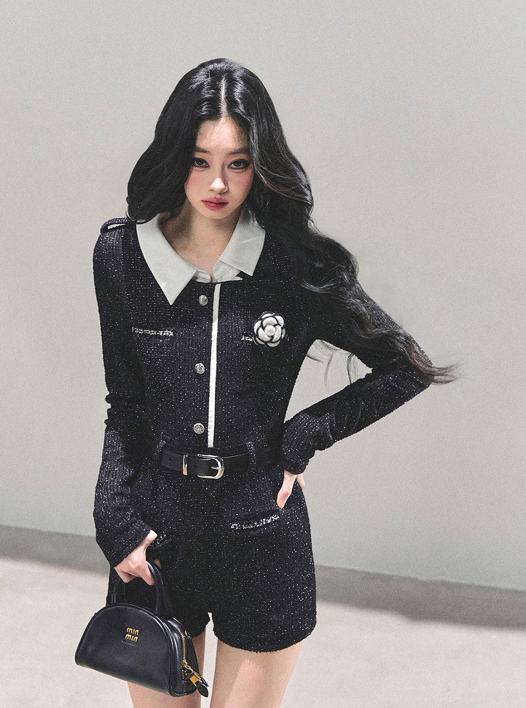 Luxurious Style Flower Decorated Jumpsuit DIA0684