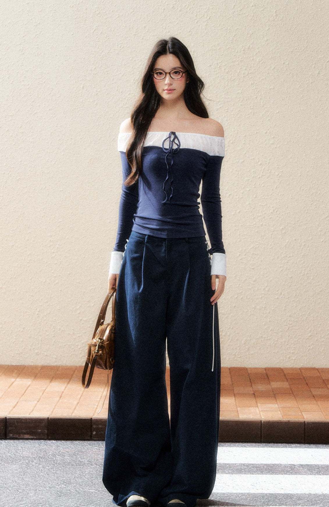 Strap Wide-leg Mopping Pants SHI0194