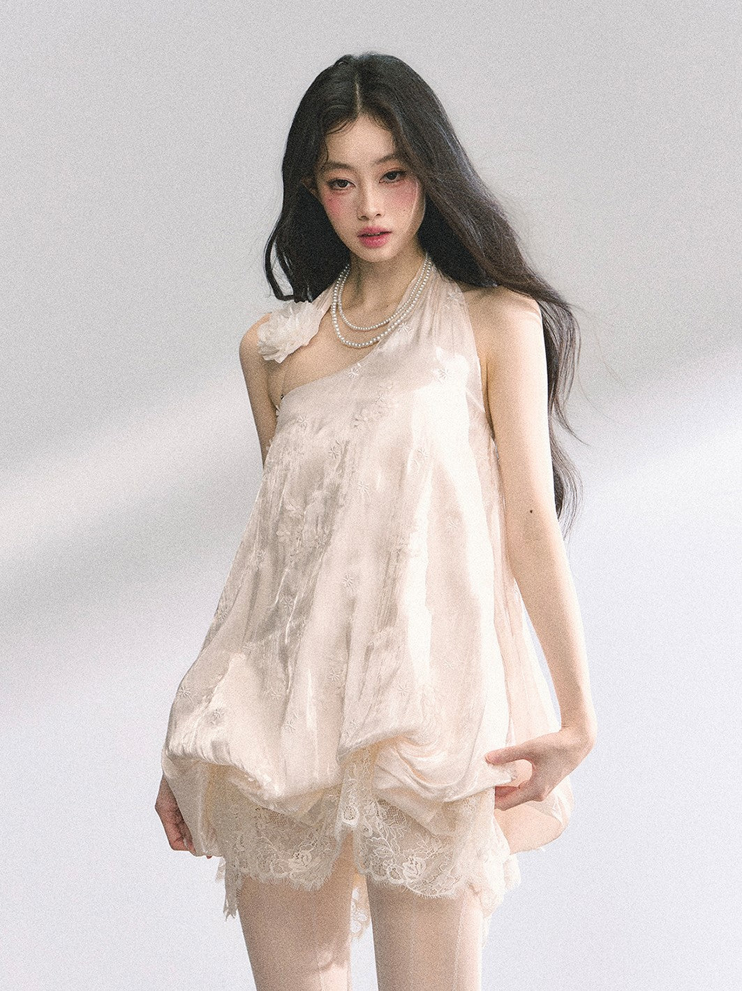 High-end Lace Floral Dress DIA0447