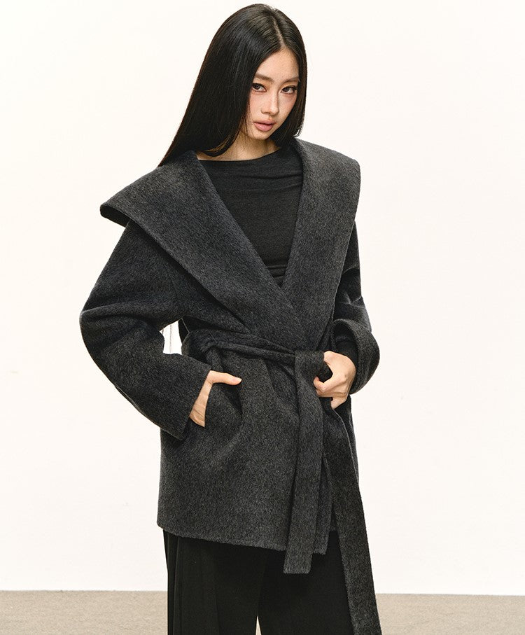 High-end Lace-up Hooded Jacket ANA0089