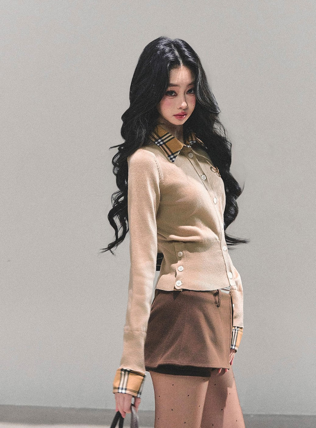 Plaid Shirt Collar Sweater DIA0682