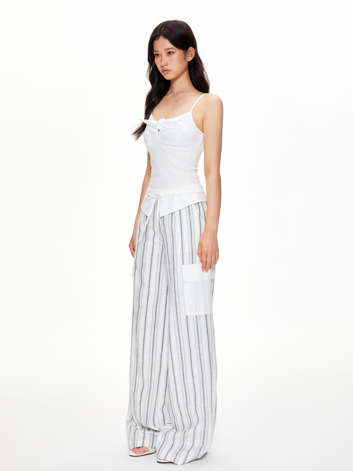 Striped Drawstring Loose Casual Pants APE0398