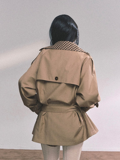 Hepburn Style Plaid Jacket DIA0652