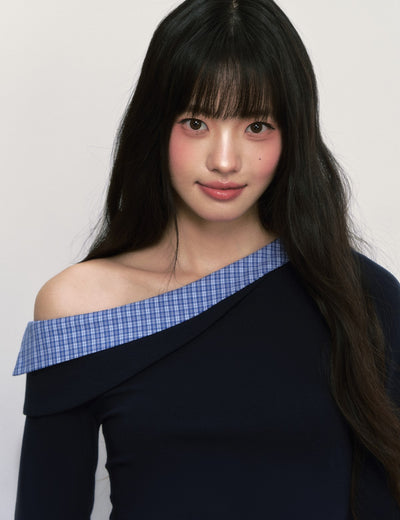 Fake Two-piece Off-shoulder T-shirt WEE0011