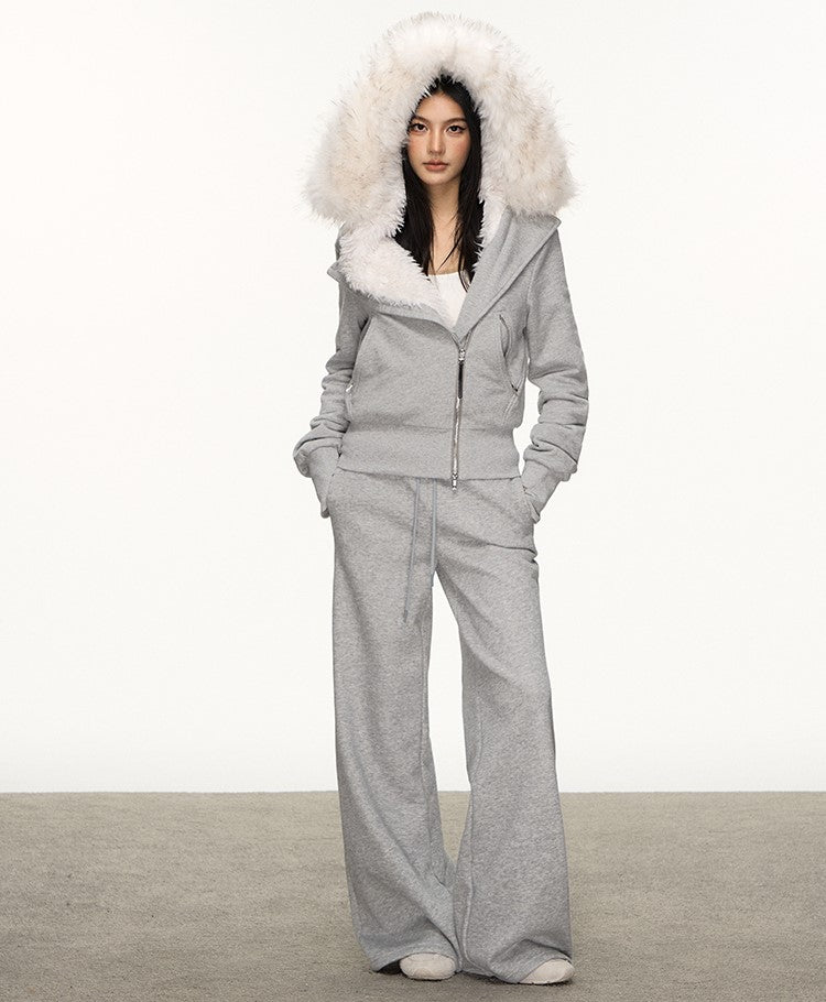 Fur Collar Sweatshirt Short Jacket/Pants ANA0116