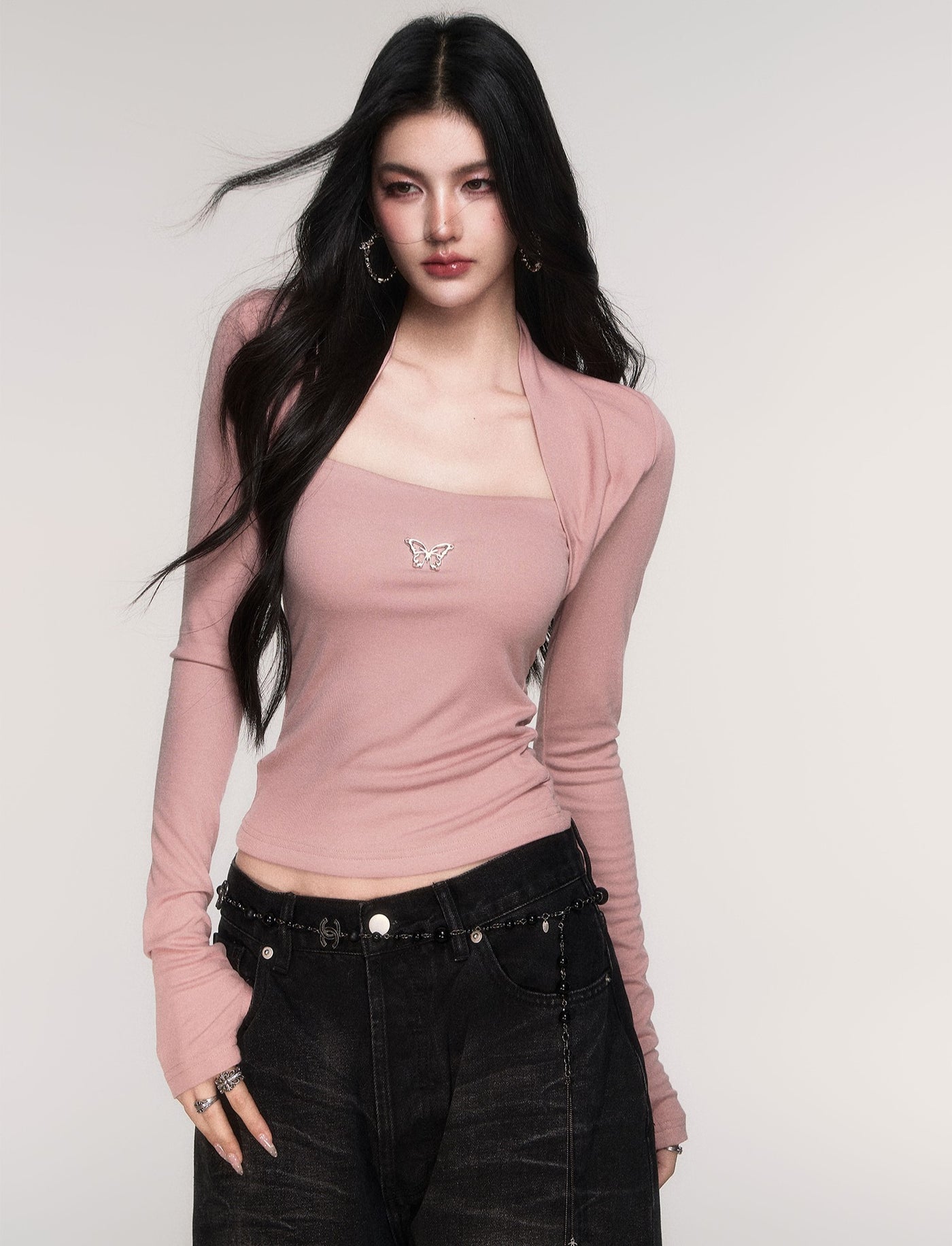 Butterfly Design Slim Fit Sweater LUL0202