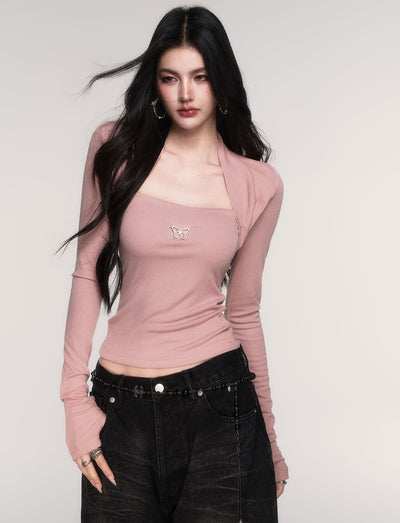 Butterfly Design Slim Fit Sweater LUL0202