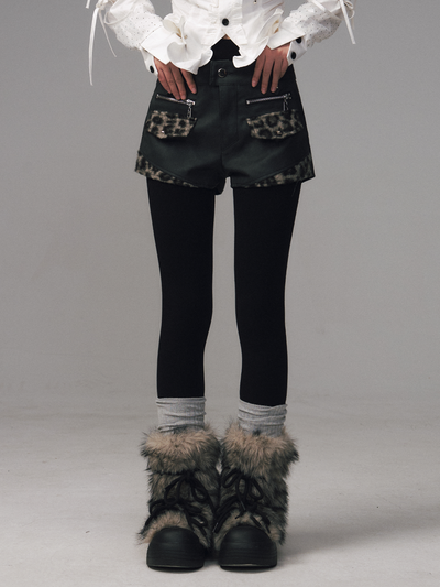 High Elasticity Fleece-Lined Thick Leggings FRU0127