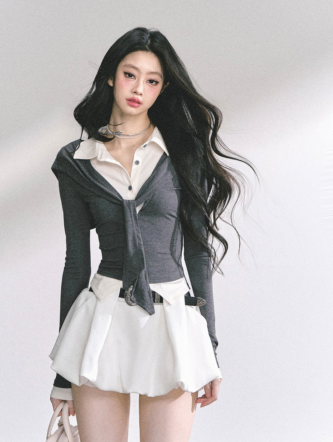 Fake Two-piece Short Polo Shirt DIA0541