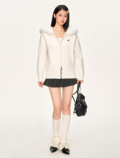 Soft Hooded Knitted Cardigan WEE0061