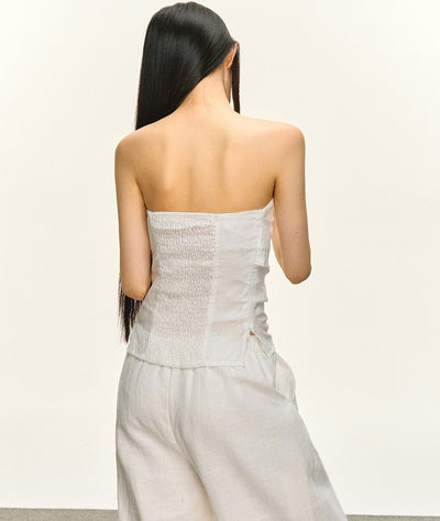 White Tube Top/Wrapped Pants ANA0067